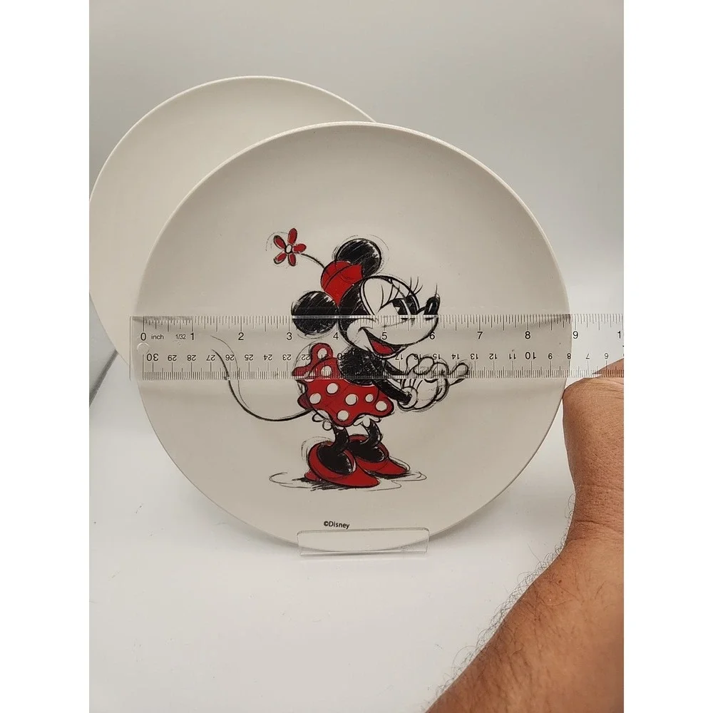 Disney Minnie & Mickey Kissing Dinner Plate Plus Minnie Dinner Plate